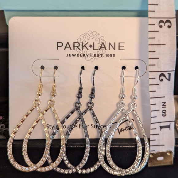 Tear Drop Earrings 3 pair set - Picture 2 of 4